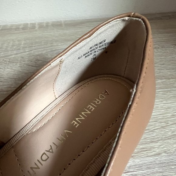 ADRIENNE VITTADINI Palmer Size 7 Faux Leather Wedge Pumps Women's Tan - Picture 3 of 10